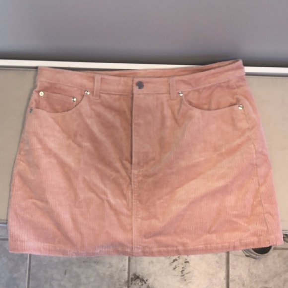 Pink Corduroy Skirt - Picture 1 of 3